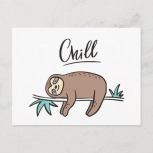 Sloth Says Chill Postcard
