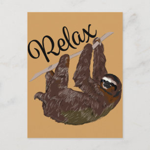 Sloth Says Postcard