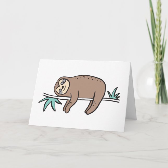 Sloth Says Relax Card (Front)