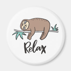 Sloth Says Relax Magnet