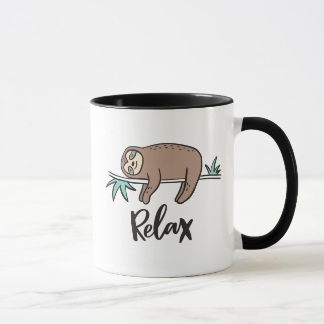 Sloth Says Relax Mug (Right)