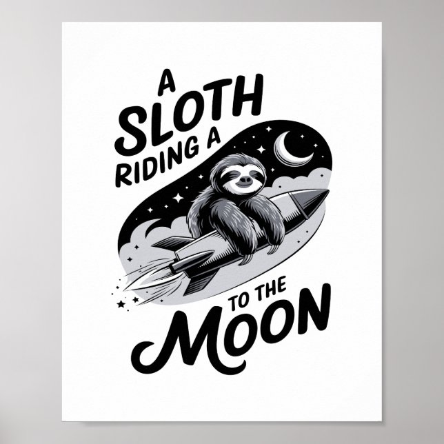 Sloth Shirt Safari Christmas Santa Poster (Front)