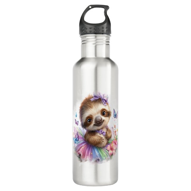 Sloth Shirt Safari Rainbow Summer 710 Ml Water Bottle (Front)