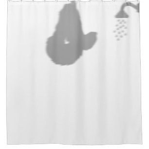 Sloth Shower Behind Silhouette Shadow Funny Curtain