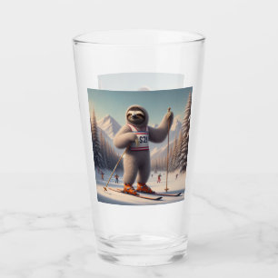 Sloth Skiing Glass