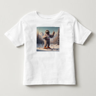Sloth Skiing Toddler T-Shirt