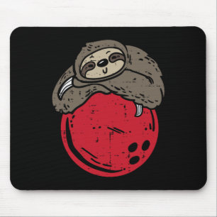 Sloth Sleeping On Bowling Ball Funny Bowler Men Wo Mouse Pad