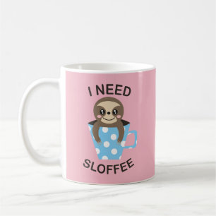 Sloth Sloffee Coffee Cute Pink Mug