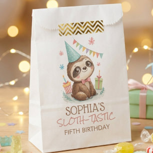 Sloth sloth-tastic kids birthday favour bag