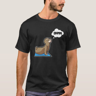 Sloth Sloth Yoga Poses Sports Gymnastics Ohm Heart T-Shirt