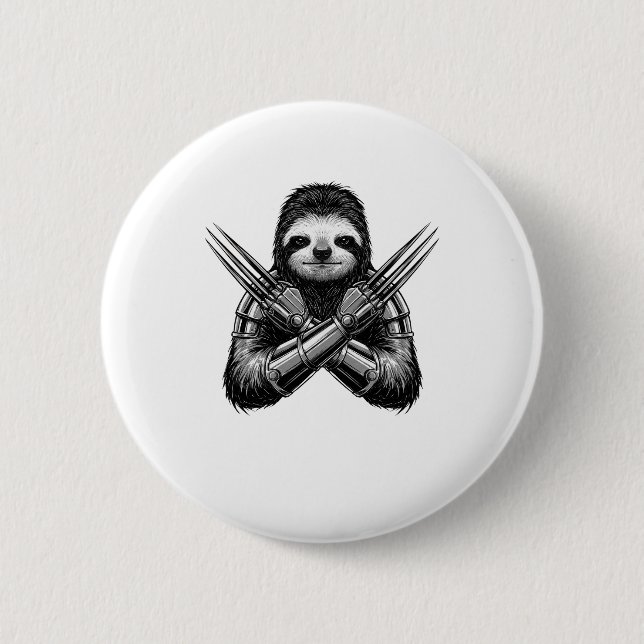 Sloth Slotherine Halloween 6 Cm Round Badge (Front)