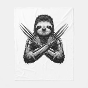 Sloth Slotherine Halloween Fleece Blanket