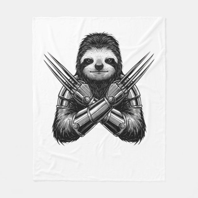 Sloth Slotherine Halloween Fleece Blanket (Front)