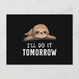 Sloth Sloths Lazy Animal Sleeping Funny Gift Idea Postcard