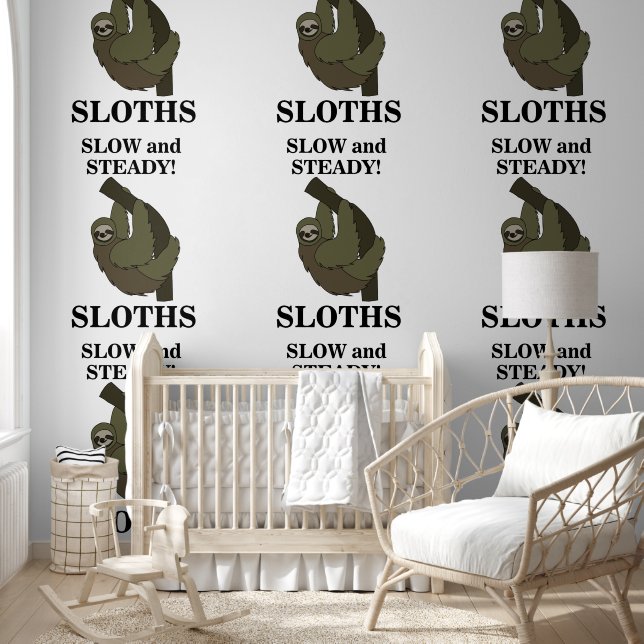 Sloth Sloths Slow And Steady Funny Sloth Wallpaper (Kids)