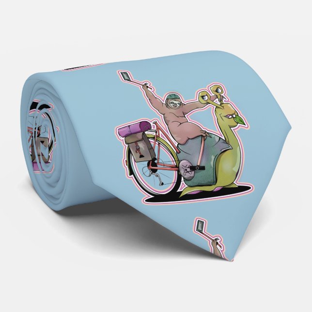 Sloth slow cycle tour tie (Rolled)