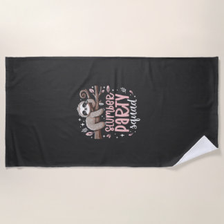 Sloth Slumber Party Squad Kids Girls Sleepover T-S Beach Towel