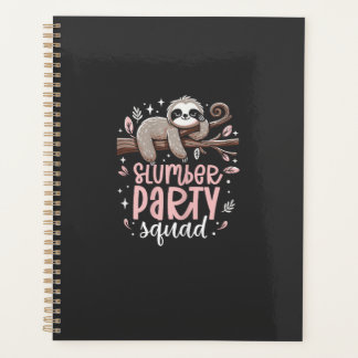 Sloth Slumber Party Squad Kids Girls Sleepover T-S Planner