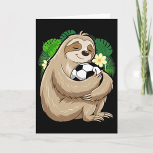 Sloth Soccer Cute Sloth Holding Soccer Ll Sport Card