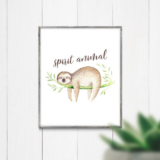 Sloth Spirit Animal Poster (Creator Uploaded)