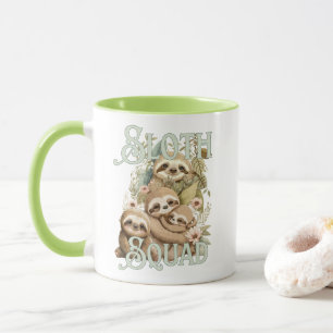 Sloth squad, adorable sloth mug