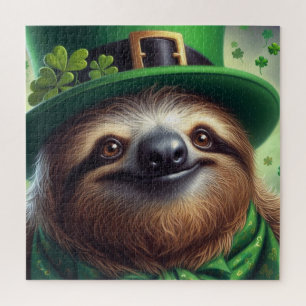 Sloth St Paddys Day Jigsaw Puzzle