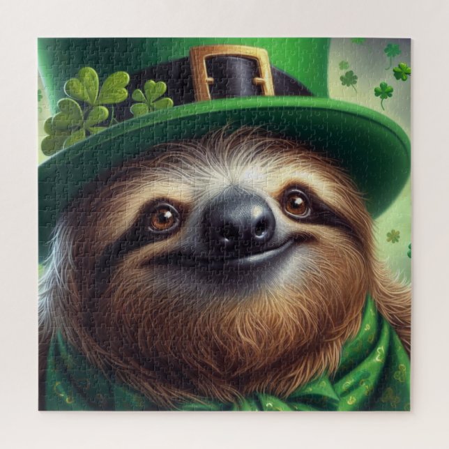 Sloth St Paddys Day Jigsaw Puzzle (Vertical)
