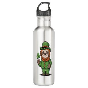 Sloth St Patrick's Day Irish Lucky 710 Ml Water Bottle