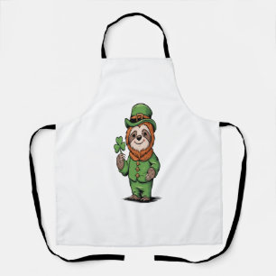 Sloth St Patrick's Day Irish Lucky Apron