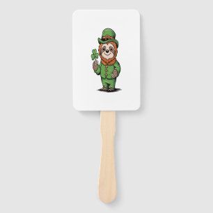 Sloth St Patrick's Day Irish Lucky Hand Fan