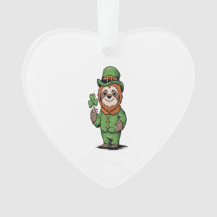 Sloth St Patrick's Day Irish Lucky Ornament