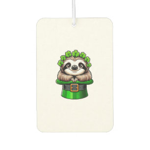 Sloth St Patricks Day Leprechaun Shamrock Irish Sl Car Air Freshener
