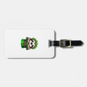 Sloth St Patricks Day Leprechaun Shamrock Irish Sl Luggage Tag