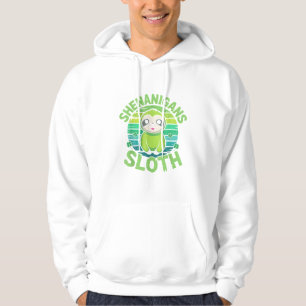 Sloth St Patricks Day Sloth Shenanigans Cute Anima Hoodie