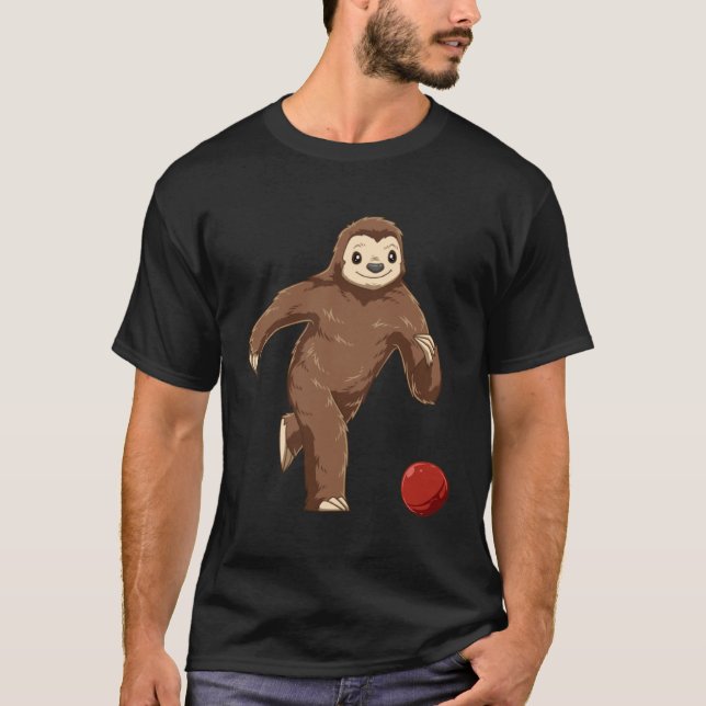 Sloth Strikes   Bowling Sloth 300 Points T-Shirt (Front)