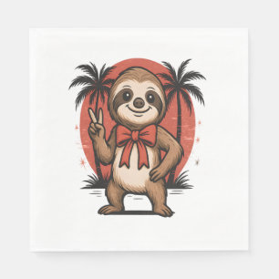 Sloth Summer Vibes (2) Napkin