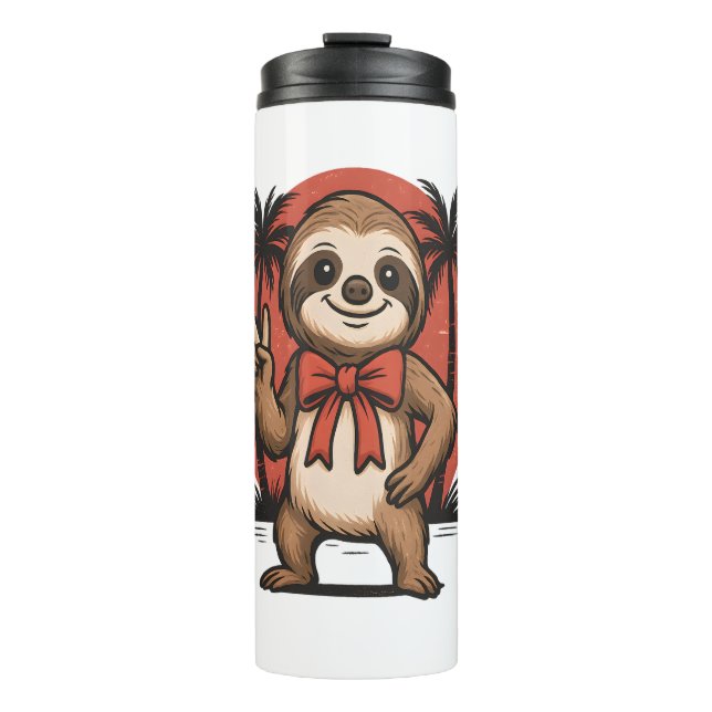 Sloth Summer Vibes (2) Thermal Tumbler (Front)