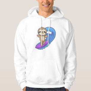 Sloth Surf Waves Riding Sweet Sloths Hoodie