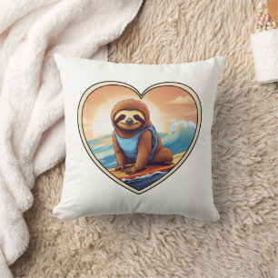 Sloth Surfing Cushion
