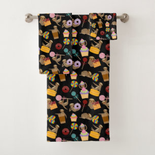 Sloth Sweet Treats Pattern Bath Towel Set