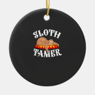 Sloth Tamer Circus Carnival Costume Lazy Sloths T- Ceramic Ornament