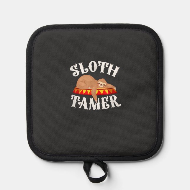 Sloth Tamer Circus Carnival Costume Lazy Sloths T- Pot Holder (Front)