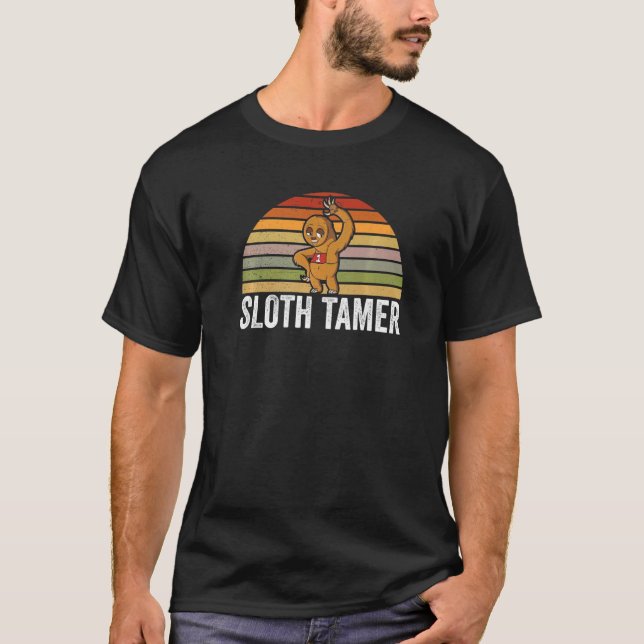 Sloth Tamer  Runner Running Coach Track and Field T-Shirt (Front)