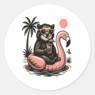 Sloth Team Sloth Hiking Camping Classic Round Sticker