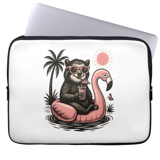 Sloth Team Sloth Hiking Camping Laptop Sleeve (Front)