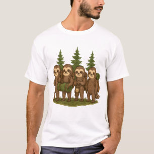 Sloth Team Sloth Hiking Camping T-Shirt