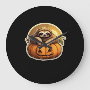 Sloth themed halloween Classic T-Shirt_1 Large Clock