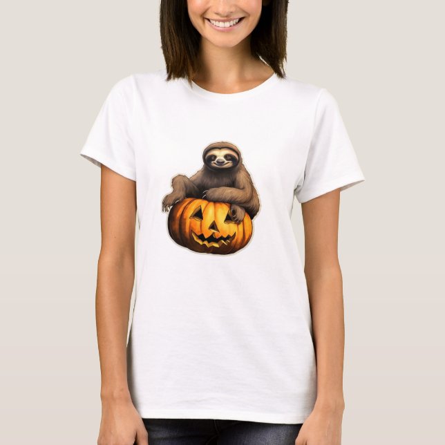 Sloth themed halloween Oversized T-Shirt (Front)