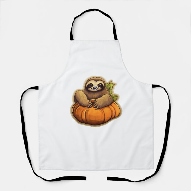 Sloth themed halloween Oversized T-Shirt_1 Apron (Front)
