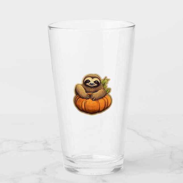 Sloth themed halloween Oversized T-Shirt_1 Glass (Front)
